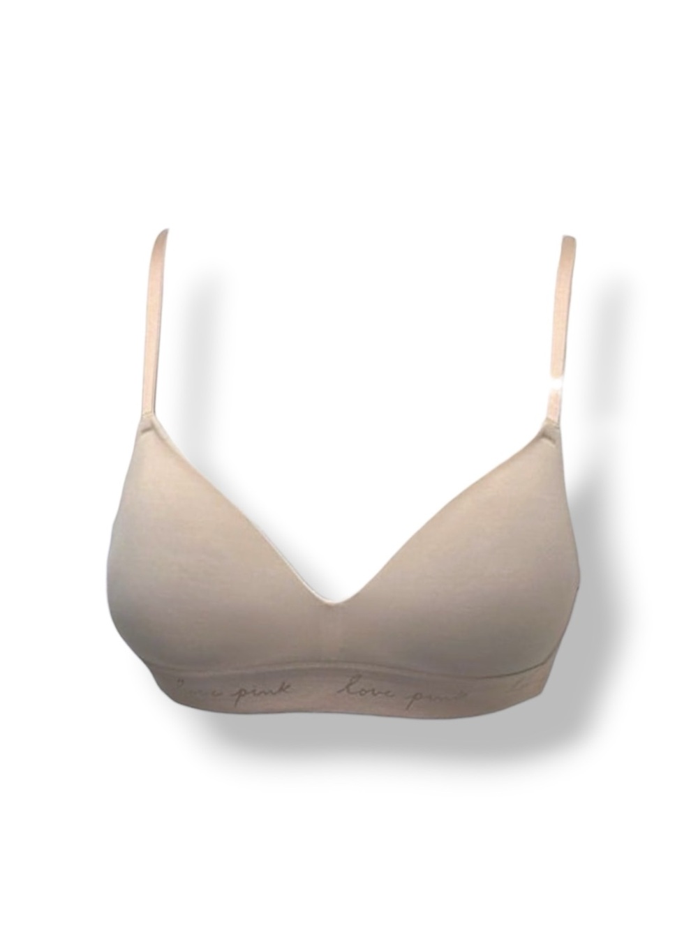 Pink Victoria’s Secret Wear Everywhere Lightly Lined Wireless Bra Beige 32B